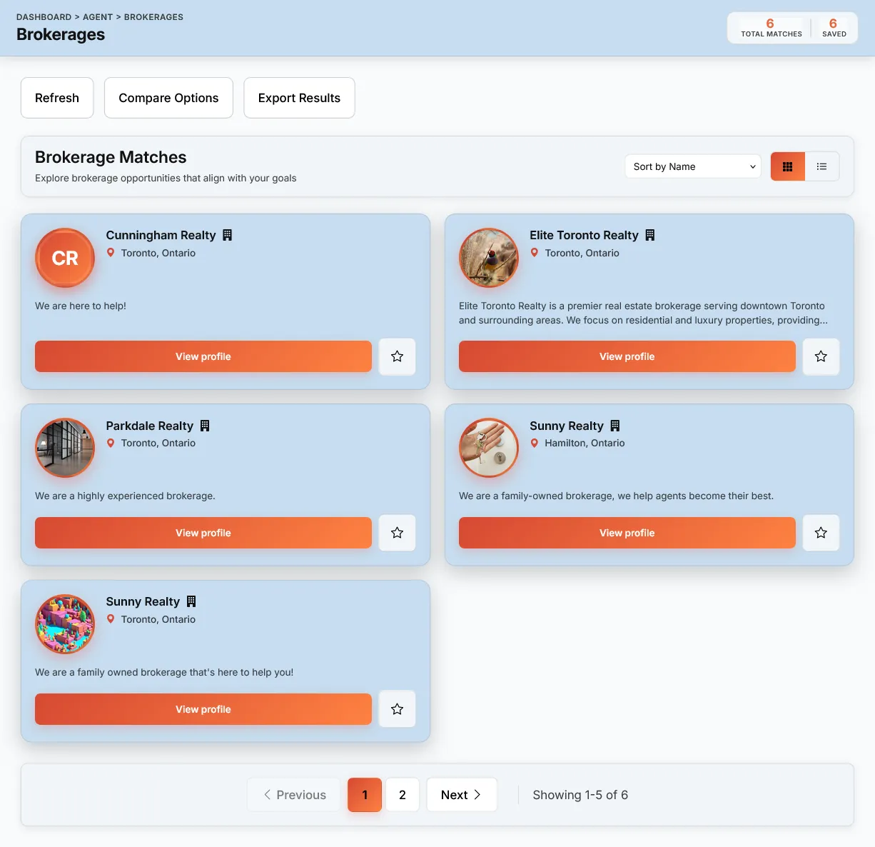 BridgeSphere multi-role profile, with editing